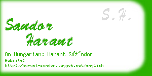 sandor harant business card